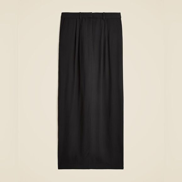 NWT J CREW Trouser maxi skirt in viscose crepe in black - Picture 3 of 7